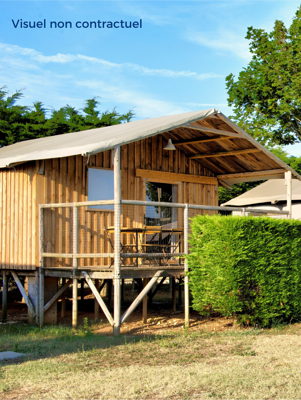 Cabin Lodge Standard 34m² (2 bedrooms) sheltered terrace 11m² + TV
